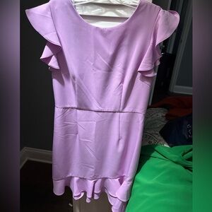 TCEC Lavender Ruffle Sleeve Mini Dress